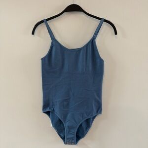 Shapermint Essentials All Day Every Day Scoop Neck Bodysuit Blue Size Large